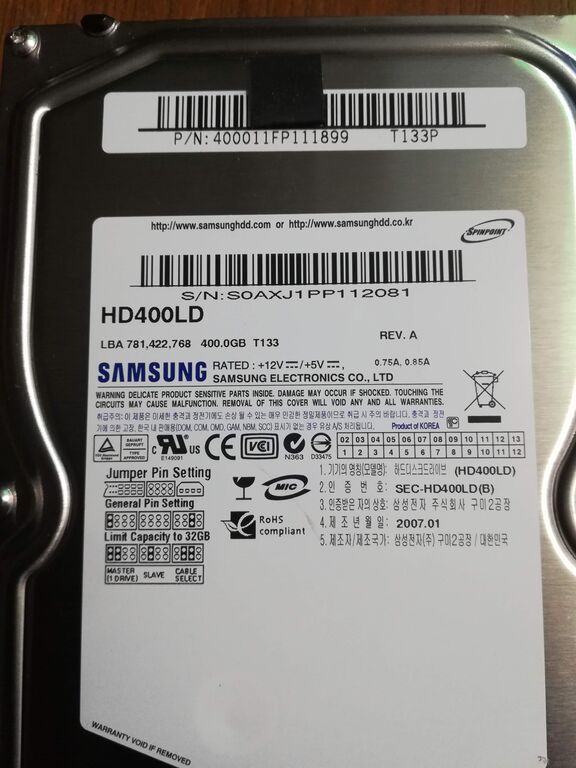 4861456 HDD IDE 400Gb